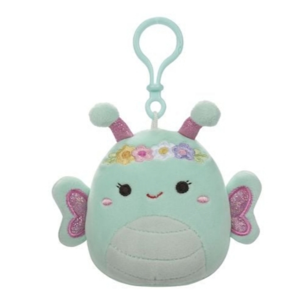 1/$6 or 2/$10 NWT Squishmallow Reina - Butterfly Clip-On Key Chain Plush (3.5")